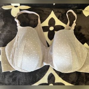 Cacique Lightly Lined Balconnete Size 46DD,Polka Dots ,Great Condition